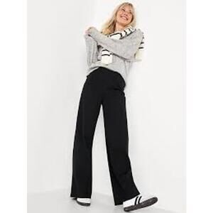 Old Navy Wide Leg Pixie High Rise Pant Size Medium Comfort Waistband Black
